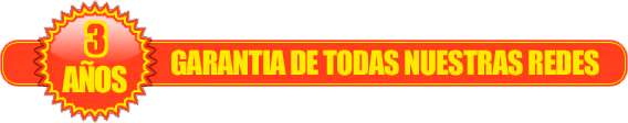 Garantía de 3 años en redes de protección